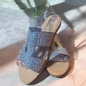 CHULIS  Rhinestone Embellished Sandals
